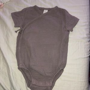 Wrap over cotton bodysuit